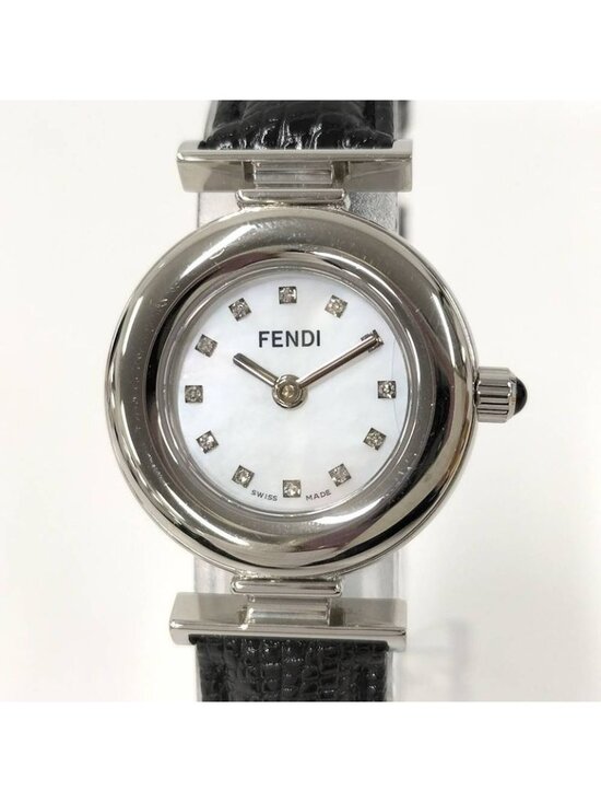 Fendi Watch Quartz Black Leather White Shell Dial main image 10